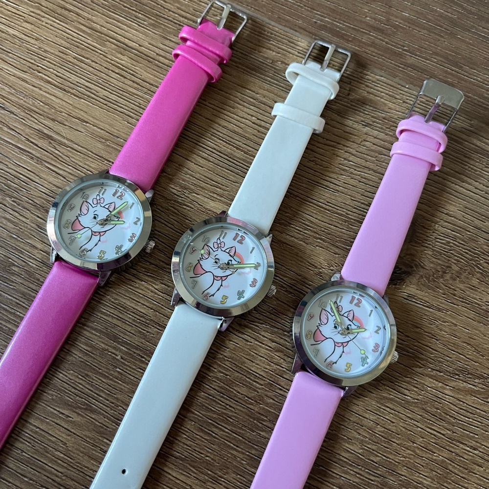 DISNEY-NWOT MARIE “The Aristocats” Faux Leather Watch-3 Color Choices